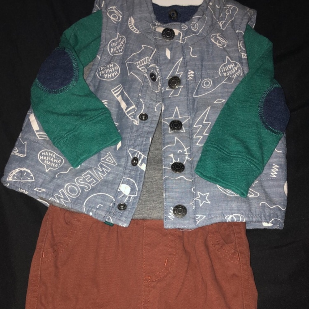 3 piece baby boys outfit
